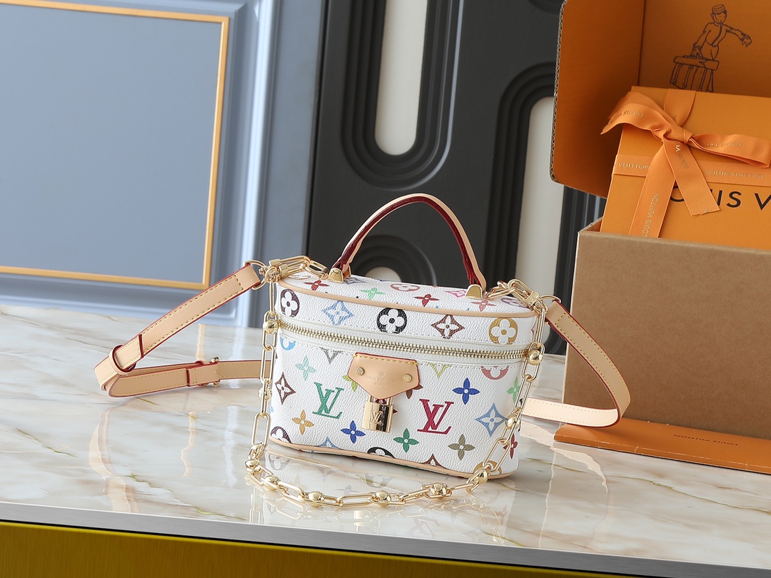 LV Classic Handbag Monogram Canvas Model M23943 Padlock Detail Luxury